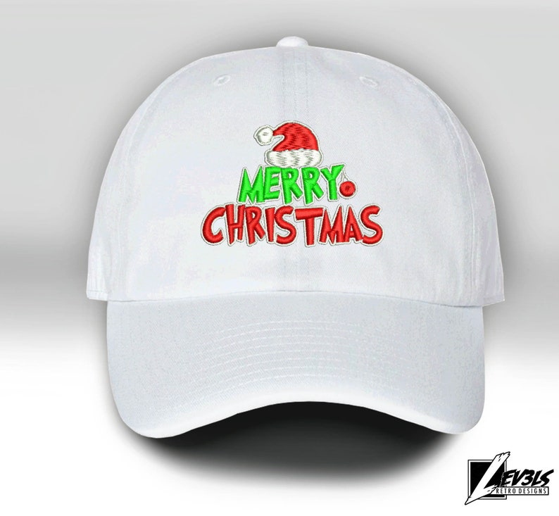 Embroidered Christmas Baseball Cap: Merry Christmas Design