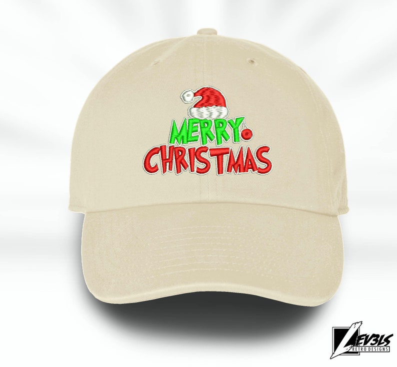 Embroidered Christmas Baseball Cap: Merry Christmas Design