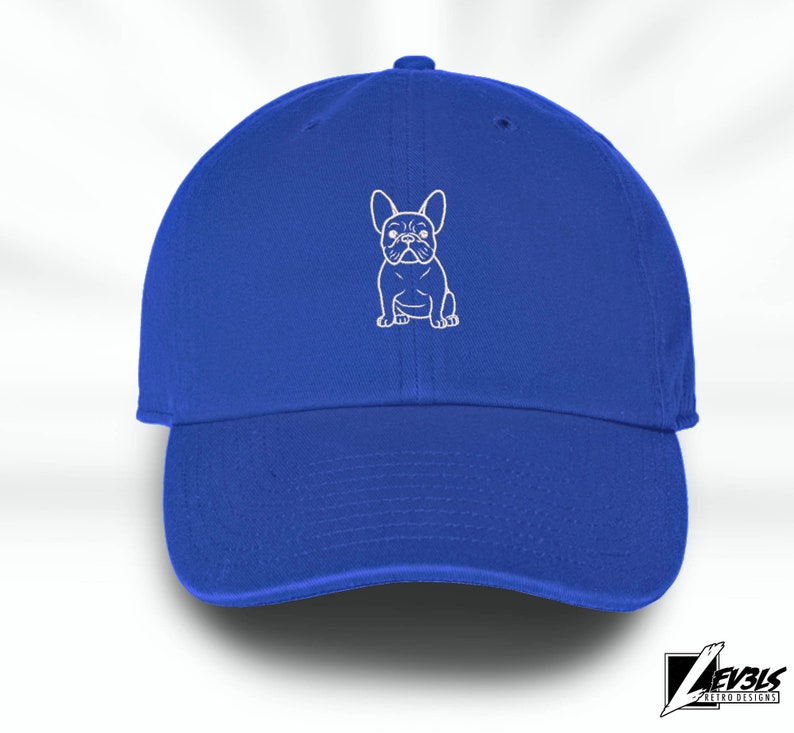 FRENCHI Embroidered Low Profile Unstructured Baseball Cap FRENCH BULLDOG
