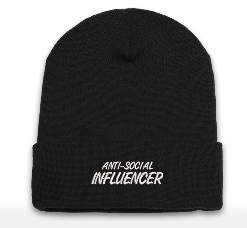 Anti-Social Influencer Beanie Cap | Introvert | Cuffed Beanie | I'm Ready to go Home Now!