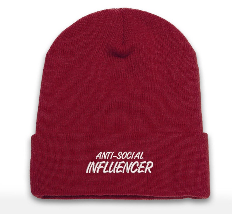 Anti-Social Influencer Beanie Cap | Introvert | Cuffed Beanie | I'm Ready to go Home Now!