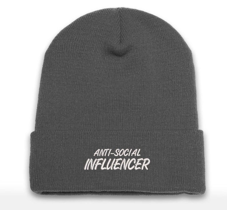 Anti-Social Influencer Beanie Cap | Introvert | Cuffed Beanie | I'm Ready to go Home Now!