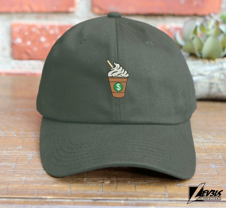 Frappé Coffee Lover Embroidered Unstructured Baseball Cap