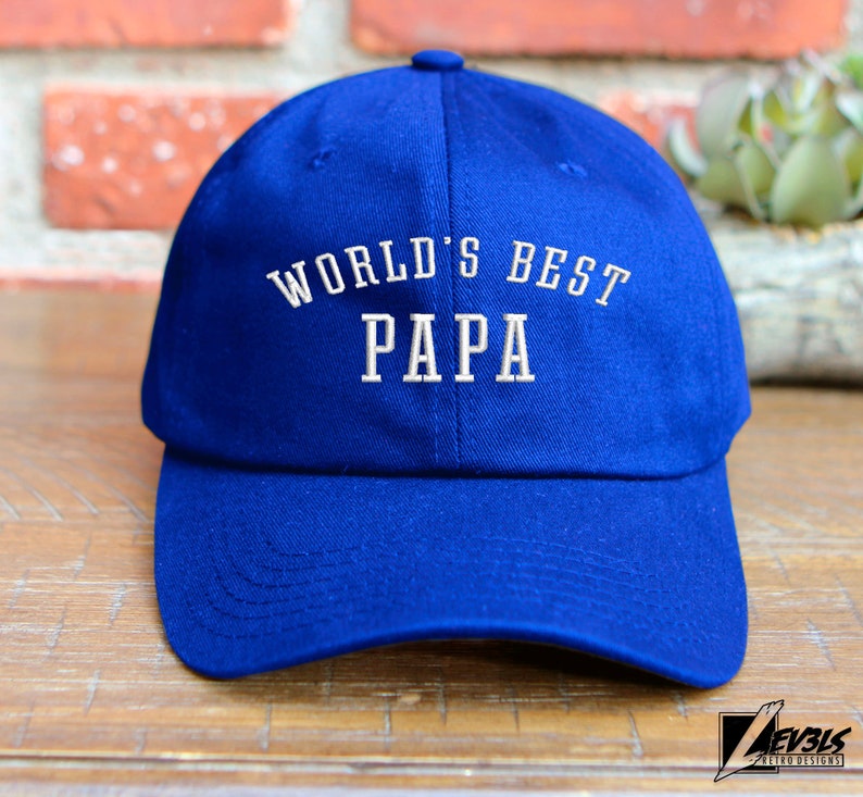 Worlds Best Papa Embroidered Baseball Unisex Cap Low Profile Dad Hat
