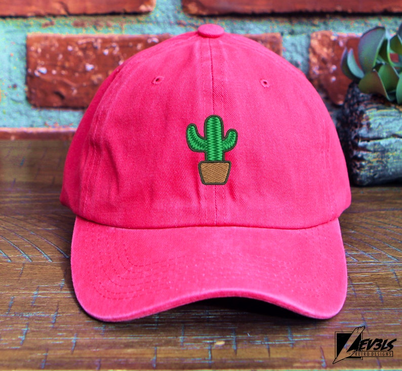 Cactus Embroidered Dad Hat: Low Profile Cotton Baseball Cap