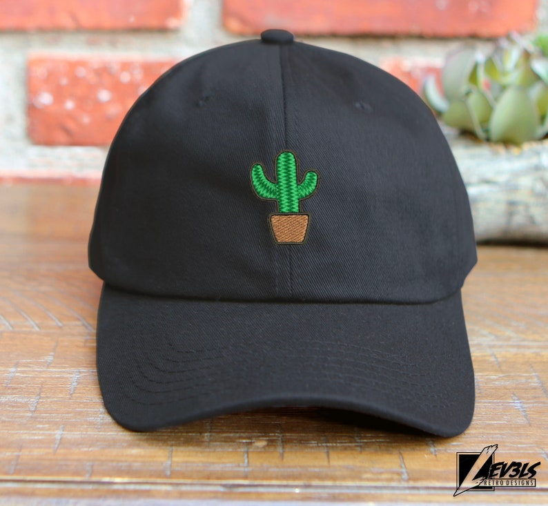 Cactus Embroidered Dad Hat: Low Profile Cotton Baseball Cap