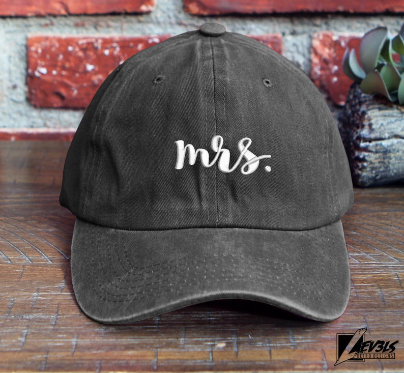 Mrs. Low Profile Embroidered Baseball Cap AKA Dad Hat Wedding Day Cap