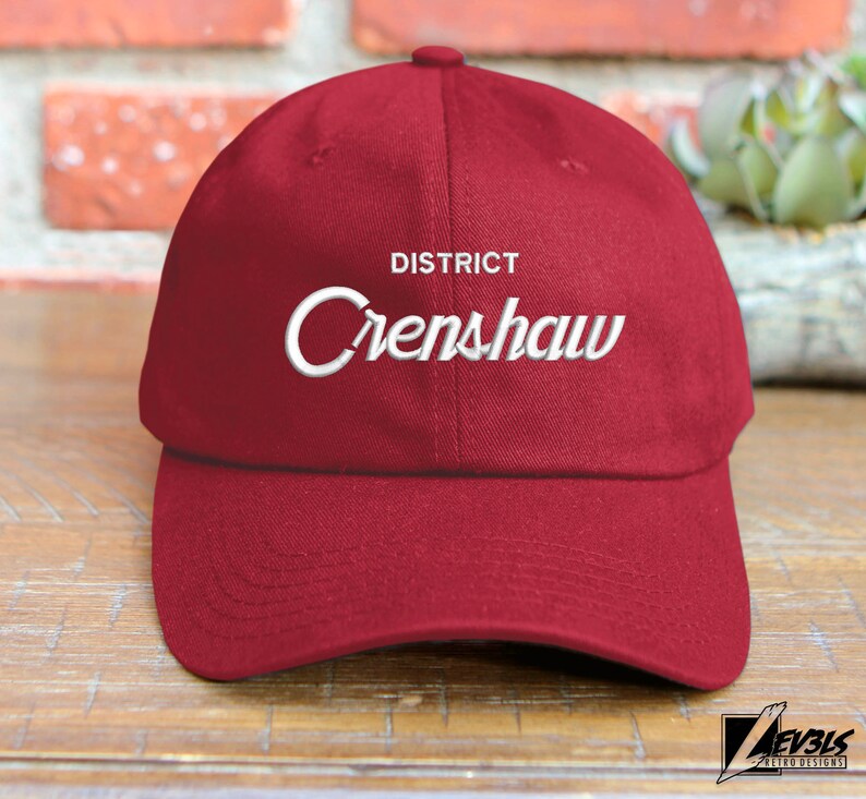 Crenshaw District Embroidered Dad Hat - Los Angeles Retro Cap