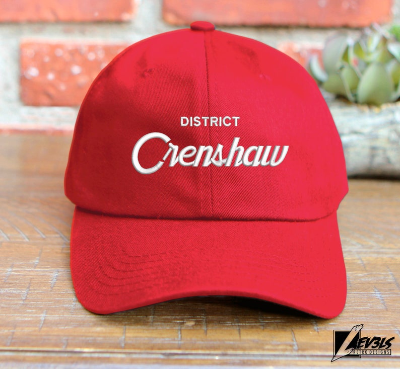 Crenshaw District Embroidered Dad Hat - Los Angeles Retro Cap