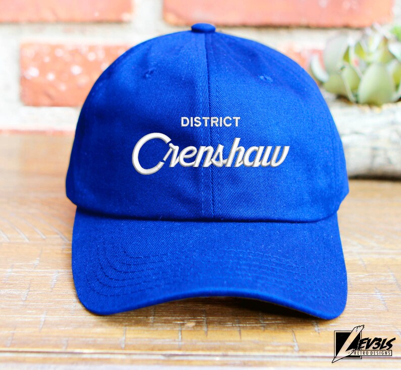 Crenshaw District Embroidered Dad Hat - Los Angeles Retro Cap