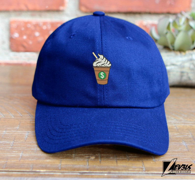 Frappé Coffee Lover Embroidered Unstructured Baseball Cap