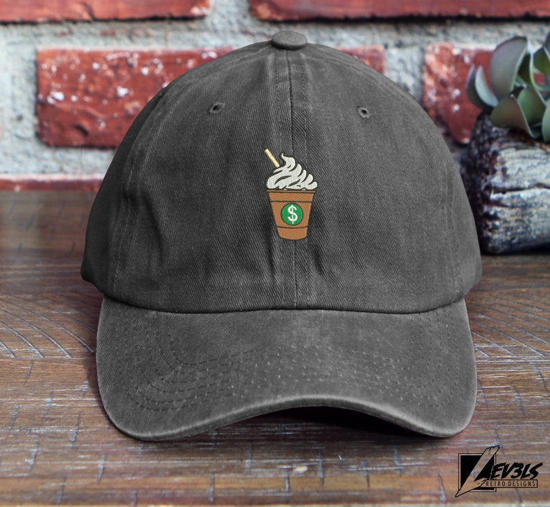 Frappé Coffee Lover Embroidered Unstructured Baseball Cap