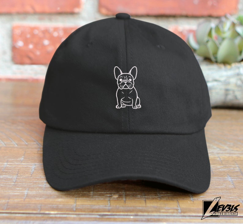 FRENCHI Embroidered Low Profile Unstructured Baseball Cap FRENCH BULLDOG