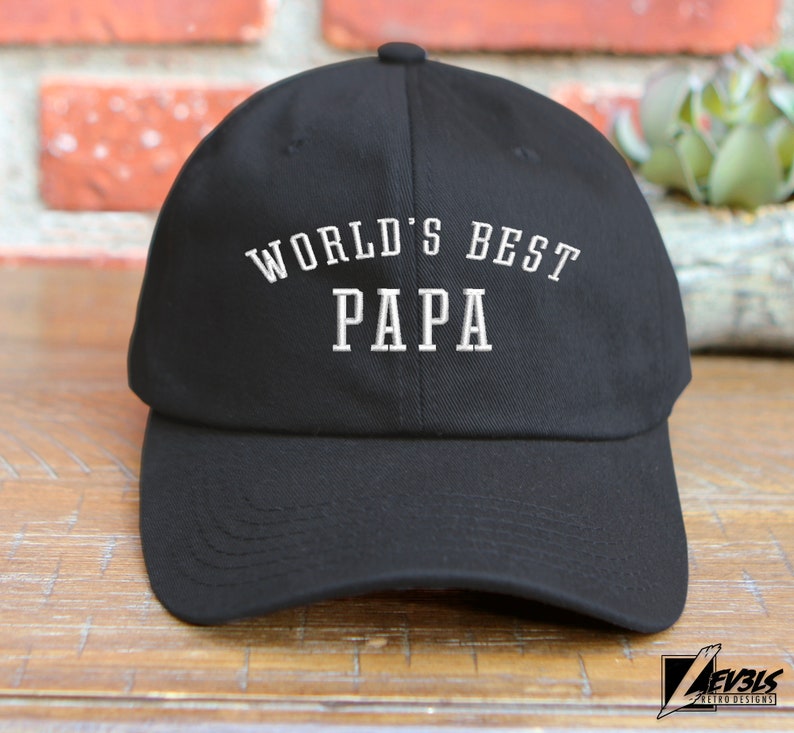 Worlds Best Papa Embroidered Baseball Unisex Cap Low Profile Dad Hat