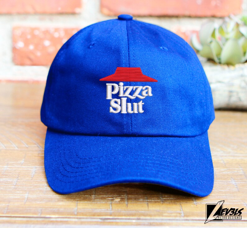 PIZZA SLUT Embroidered Low Profile Baseball Cap | Dad Hat | Foodie