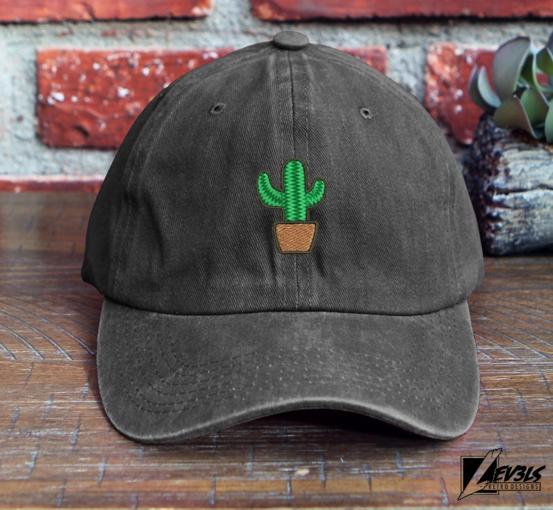 Cactus Embroidered Dad Hat: Low Profile Cotton Baseball Cap