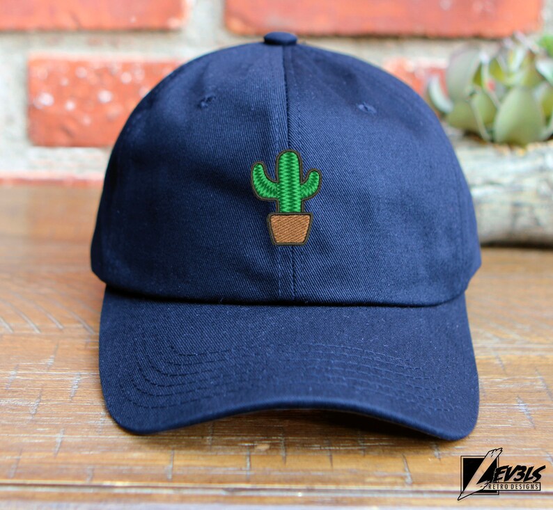 Cactus Embroidered Dad Hat: Low Profile Cotton Baseball Cap