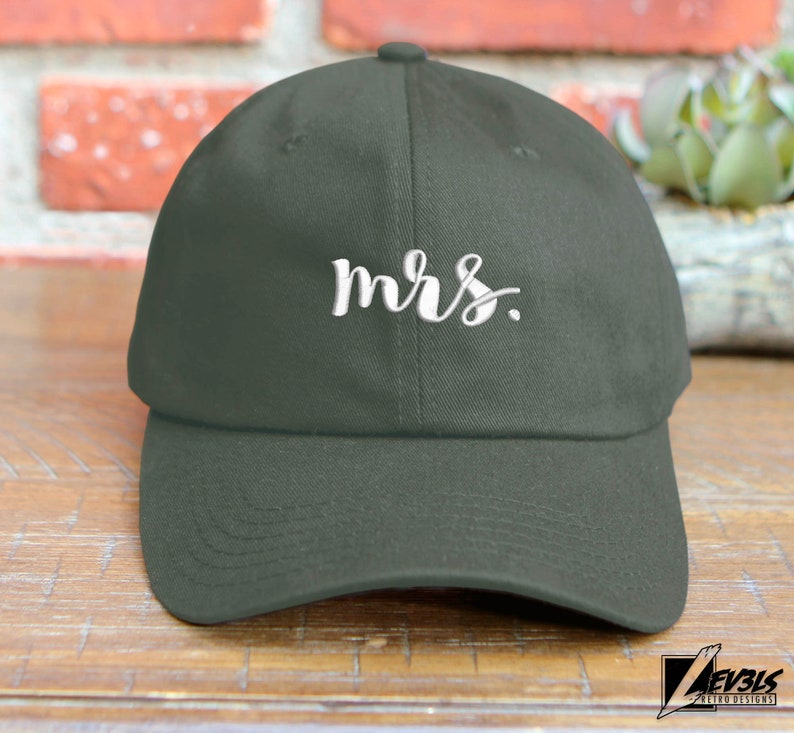 Mrs. Low Profile Embroidered Baseball Cap AKA Dad Hat Wedding Day Cap