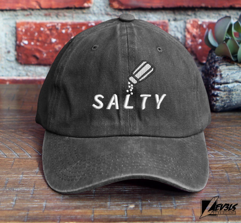 Salty Embroidered Cotton Baseball Cap - Adjustable Dad Hat