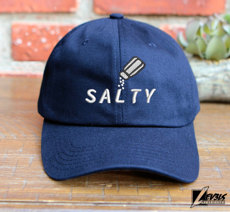 Salty Embroidered Cotton Baseball Cap - Adjustable Dad Hat