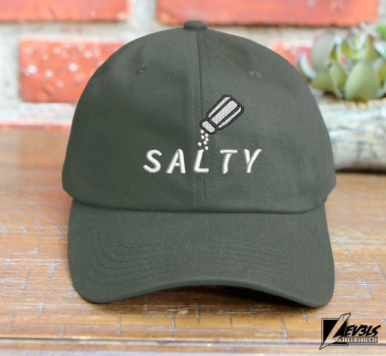 Salty Embroidered Cotton Baseball Cap - Adjustable Dad Hat