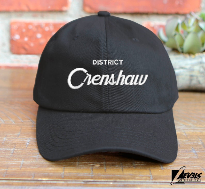 Crenshaw District Embroidered Dad Hat - Los Angeles Retro Cap