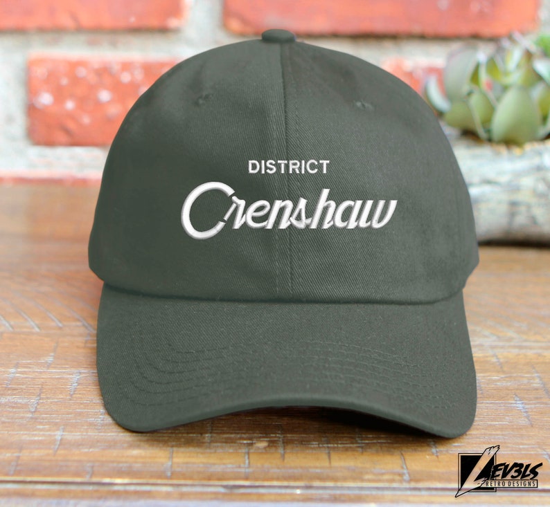 Crenshaw District Embroidered Dad Hat - Los Angeles Retro Cap