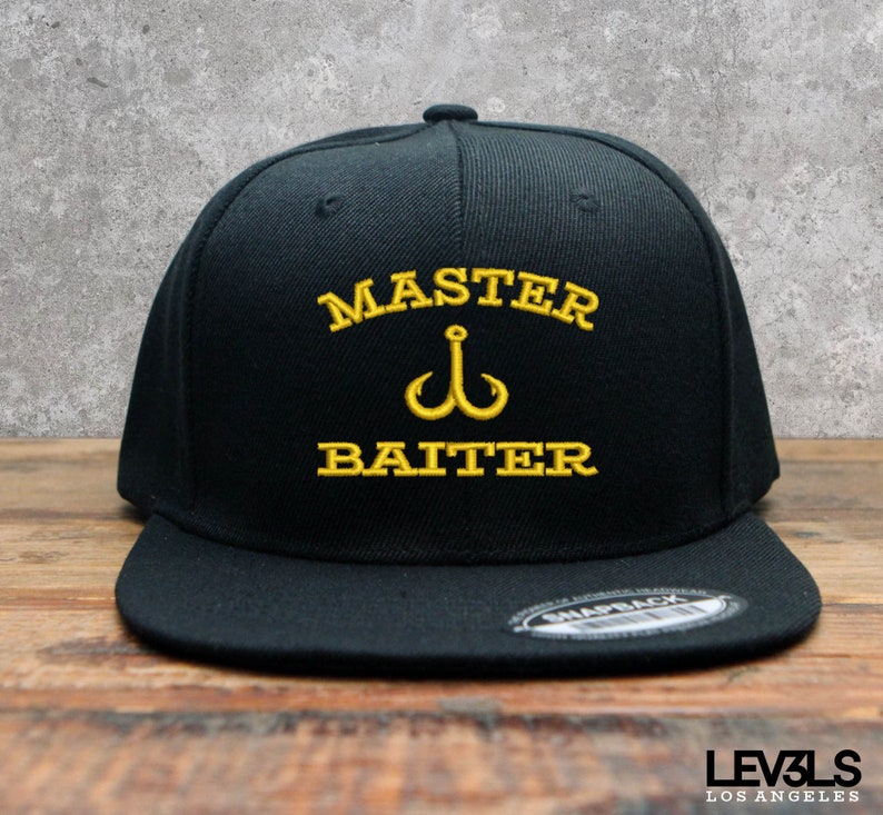 Master Baiter Embroidered Snapback Fishing Cap