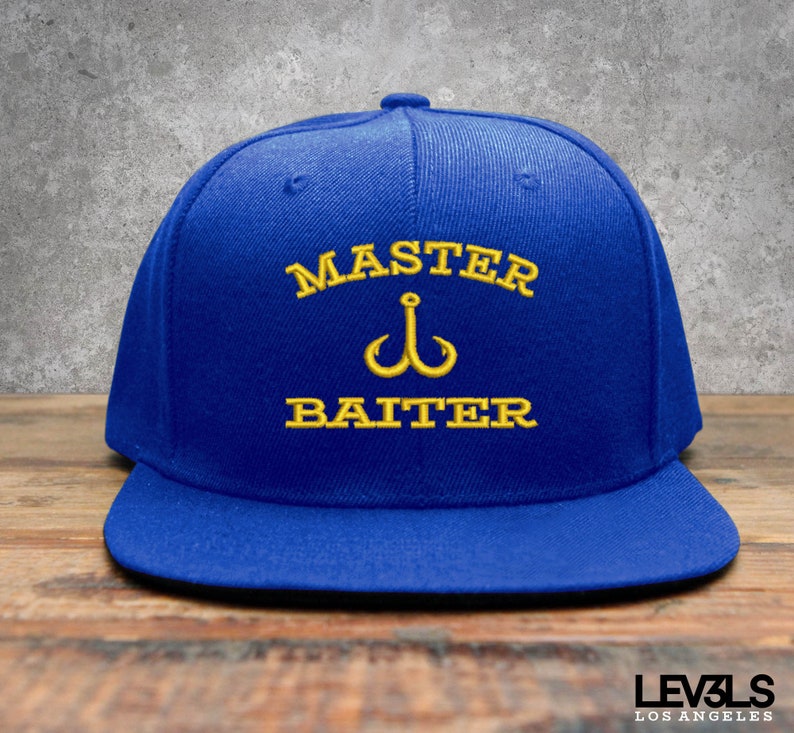 Master Baiter Embroidered Snapback Fishing Cap