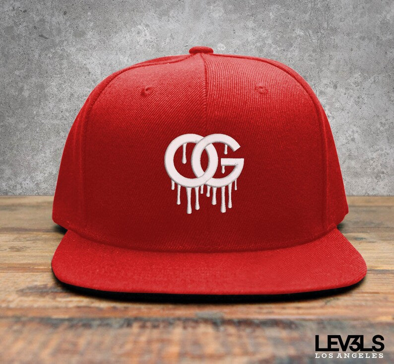 OG Dripping Embroidered Snapback Cap | Gym Cap | Graffiti Drips | Original