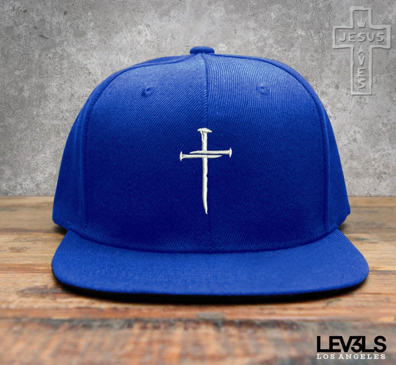 Cross 3 Nails Embroidered Snapback Baseball Cap | Christian Cross | Jesus Saves