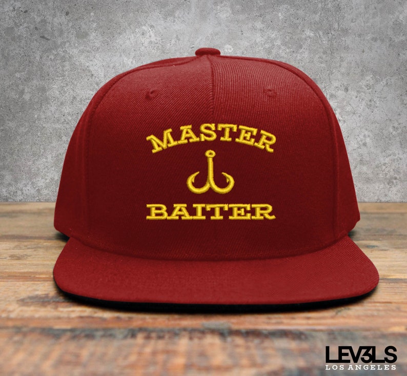 Master Baiter Embroidered Snapback Fishing Cap