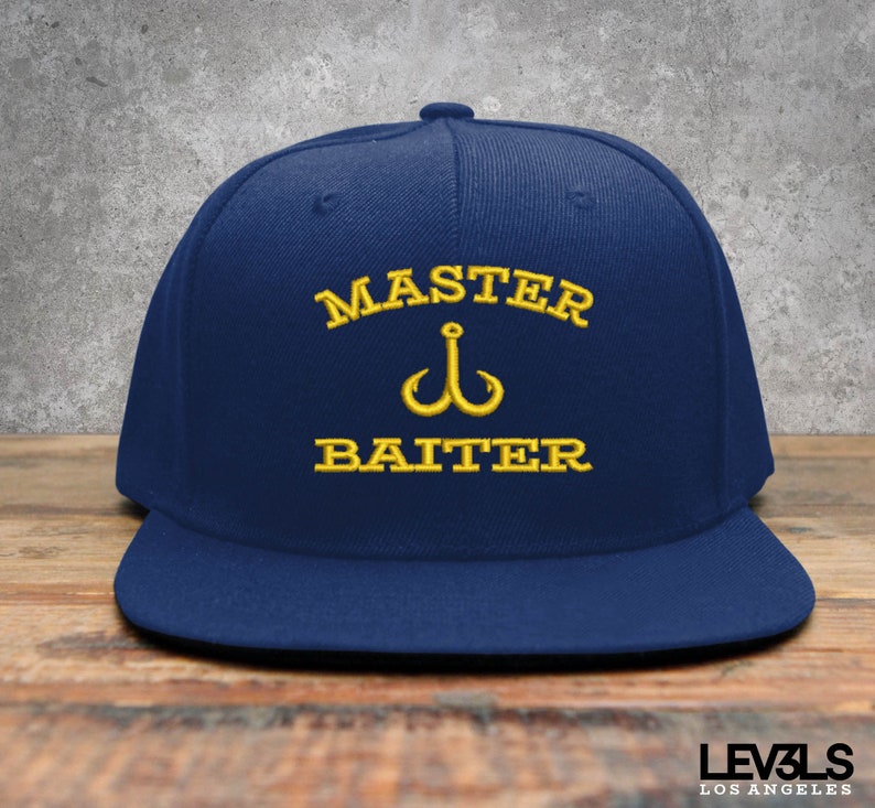 Master Baiter Embroidered Snapback Fishing Cap
