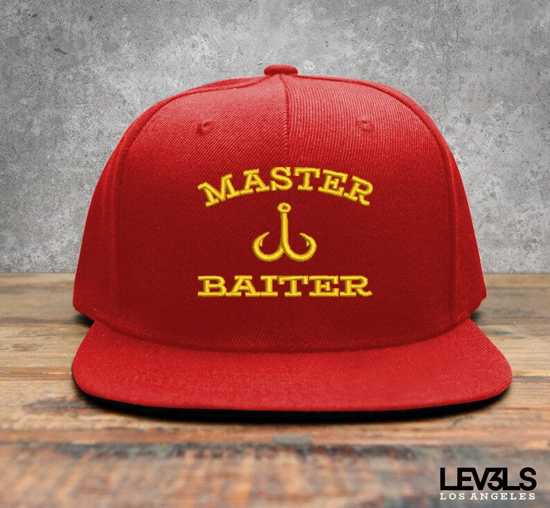 Master Baiter Embroidered Snapback Fishing Cap