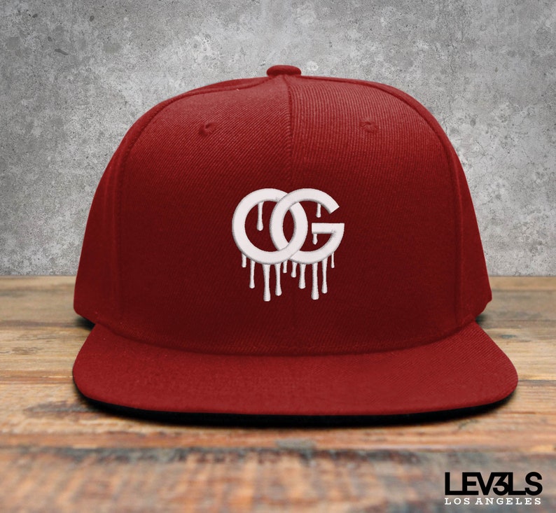 OG Dripping Embroidered Snapback Cap | Gym Cap | Graffiti Drips | Original