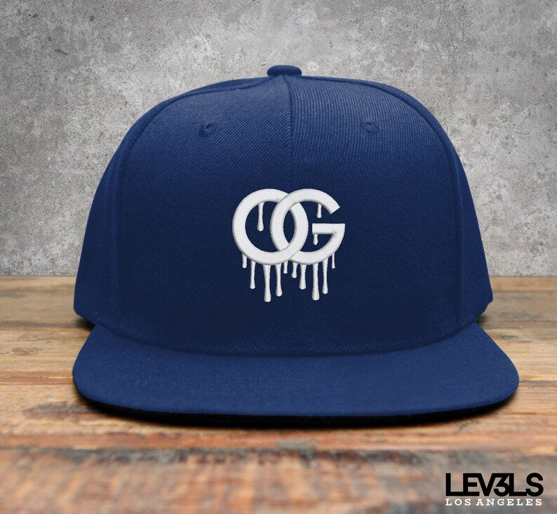 OG Dripping Embroidered Snapback Cap | Gym Cap | Graffiti Drips | Original