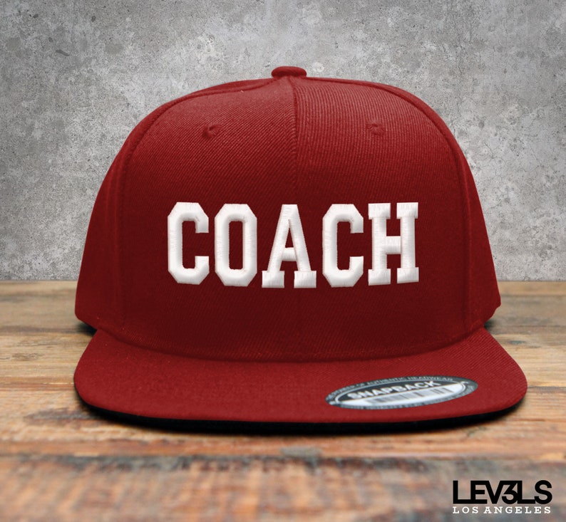 Embroidered 'Coach' Snapback Baseball Cap