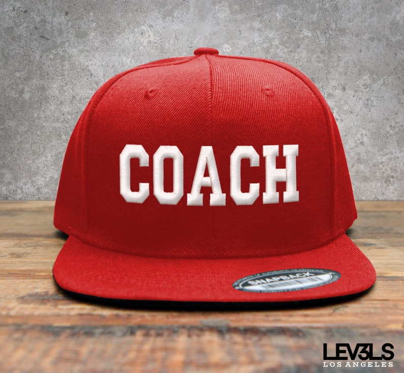 Embroidered 'Coach' Snapback Baseball Cap