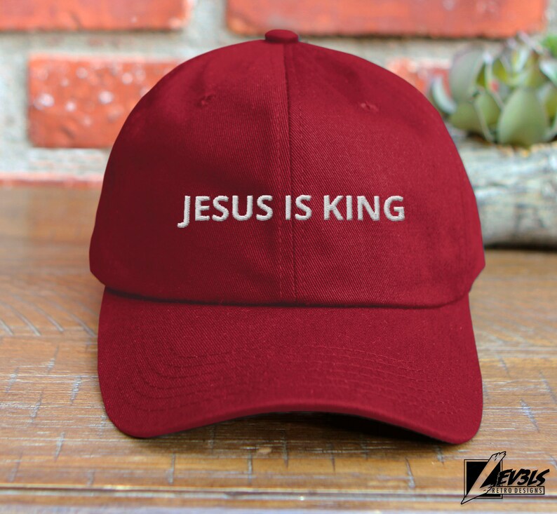 JESUS Is King Embroidered Adjustable Low Profile Baseball Cap Dad Hat