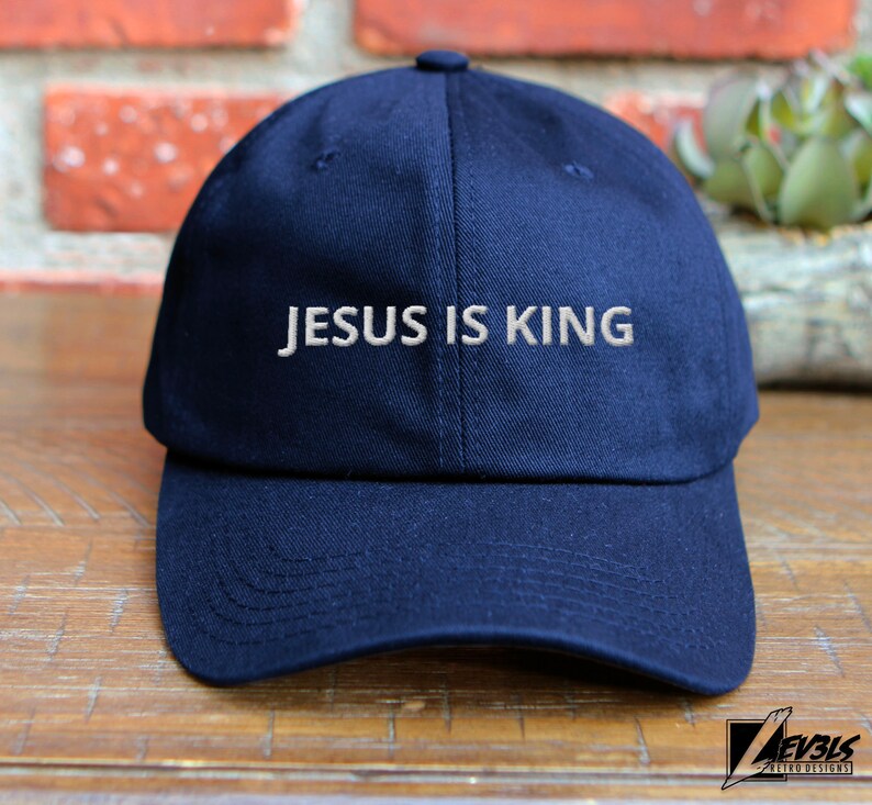 JESUS Is King Embroidered Adjustable Low Profile Baseball Cap Dad Hat