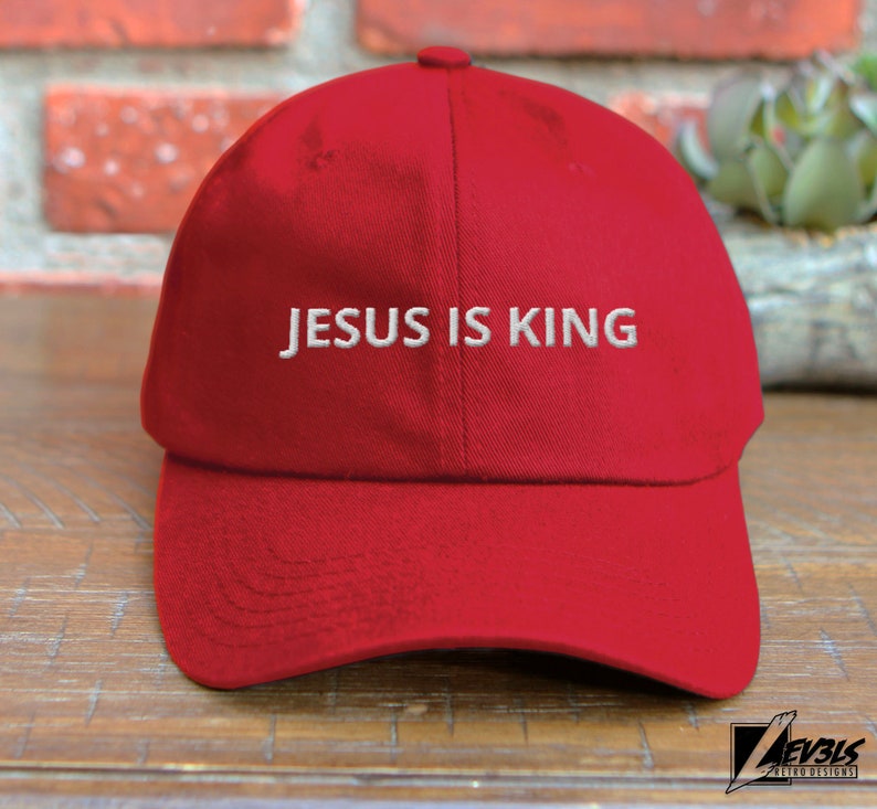 JESUS Is King Embroidered Adjustable Low Profile Baseball Cap Dad Hat