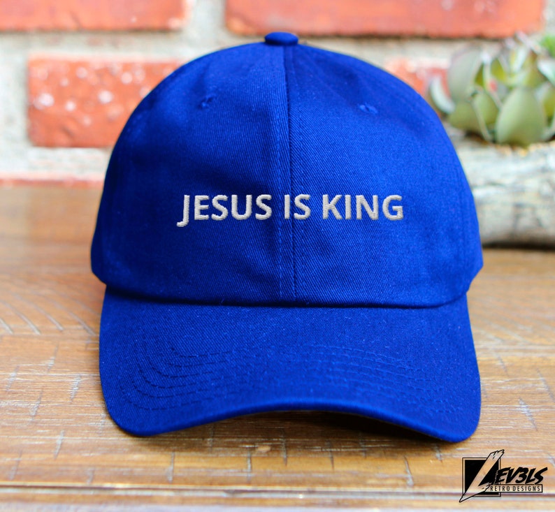 JESUS Is King Embroidered Adjustable Low Profile Baseball Cap Dad Hat