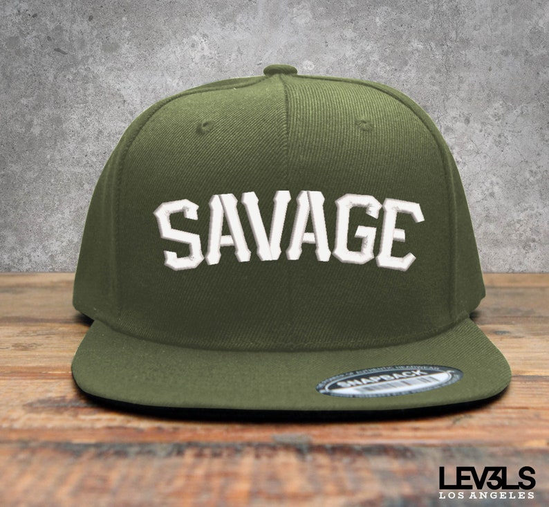 SAVAGE Embroidered Snapback Baseball Cap