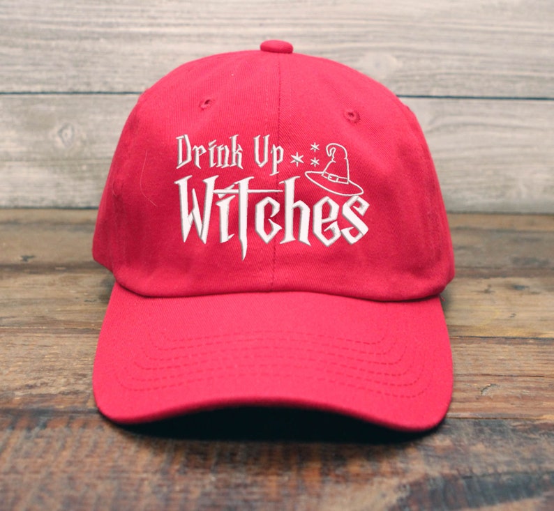 Drink Up Witches Embroidered Baseball Cap Adjustable Buckle Everyday Is Halloween Fall Season