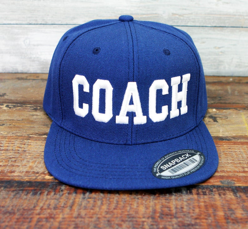 Embroidered 'Coach' Snapback Baseball Cap