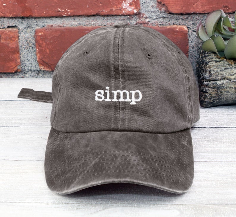 Simp Embroidered Baseball Cap Adjustable Buckle Simp Nation Dad Hat Anti Pimp