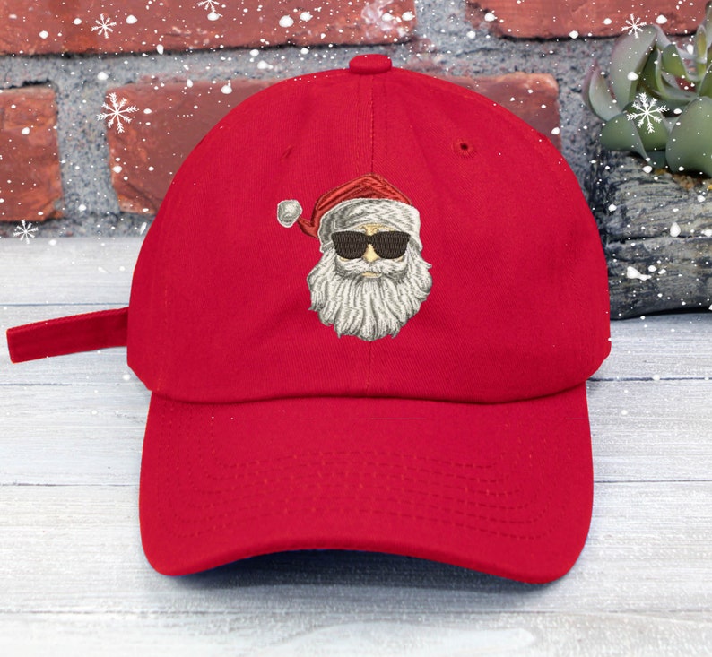 Cool Santa Claus Embroidered Low Profile Baseball Cap Christmas Cap Christmas Hat Santa Baby