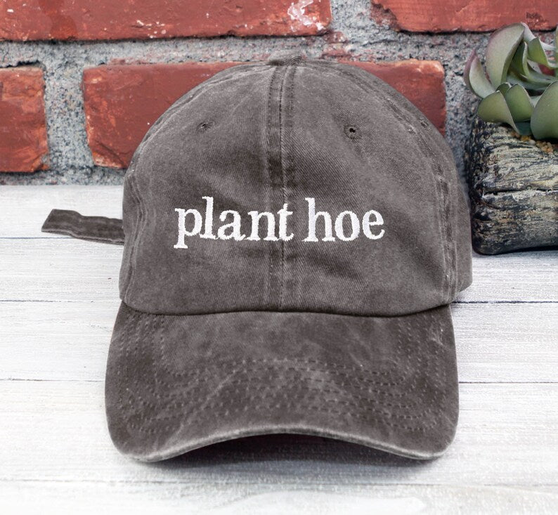 Embroidered Plant Hoe Baseball Cap - Plant Lover Dad Hat