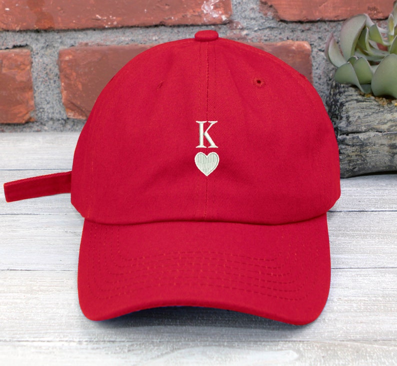 King of Hearts Embroidered Dad Hat - Adjustable Cotton Baseball Cap