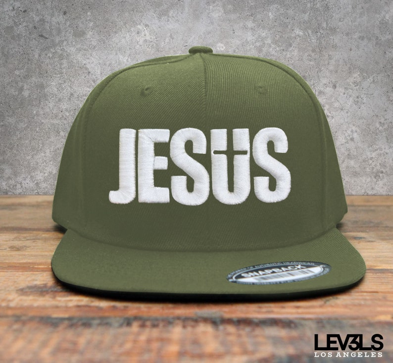 Jesus 3D Embroidered Snapback Baseball Cap - Christian